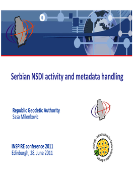 Serbian NSDI Activity and Metadata Handling