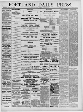 Portland Daily Press: March 25,1881