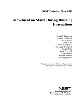 Movement on Stairs During Building Evacuations