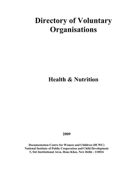 Health and Nutrition