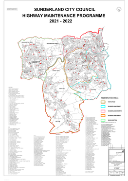 Sunderland City Council Highway Maintenance Programme 2021 - 2022