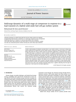 Stall/Surge Dynamics of a Multi-Stage Air Compressor in Response to a Load Transient of a Hybrid Solid Oxide Fuel Cell-Gas Turbine System