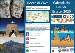 Rocca Di Cave Calendario Eventi Estate 2020