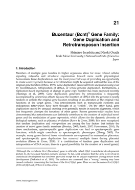 Gene Family: Gene Duplication and Retrotransposon Insertion