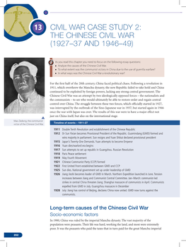The Chinese Civil War (1927–37 and 1946–49)