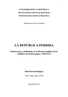 La República Perdida