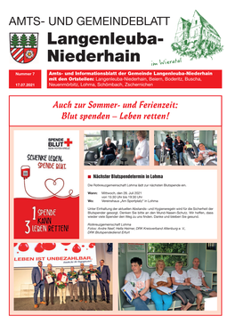 Amts- Und Gemeindeblatt 07/2021
