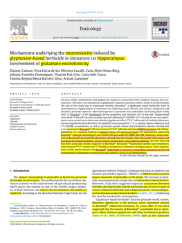 Toxicology Mechanisms Underlying the Neurotoxicity Induced by Glyphosate-Based Herbicide in Immature Rat Hippocampus