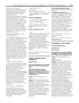 Federal Register/Vol. 64, No. 171/Friday, September 3, 1999/Rules and Regulations