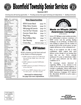 2011 Summer Senior Newsletter