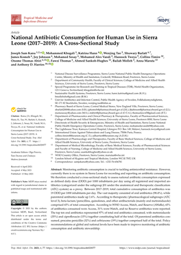 National Antibiotic Consumption for Human Use in Sierra Leone (2017–2019): a Cross-Sectional Study