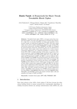 A Framework for Short Tweak Tweakable Block Cipher