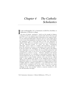 Chapter 4 the Catholic Scholastics