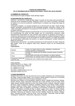 Pliego Condiciones Modificación Temporal 2020 DOP Aceite Bajo