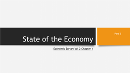 State of the Economy