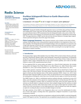 Exomars Schiaparelli Direct-To-Earth Observation Using GMRT