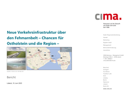 Neue Verkehrsinfrastruktur Über Den Fehmarnbelt – Chancen Für Ostholstein Und Die Region