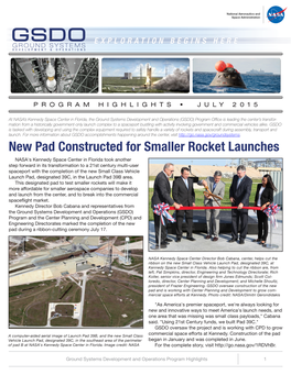 New Pad Constructed for Smaller Rocket Launches