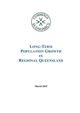 Long-Term Population Growth in Regional Queensland