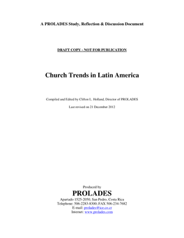 Church Trends in Latin America
