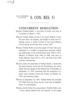 S. Con. Res. 31