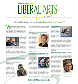 College of Liberal Arts Newsletter