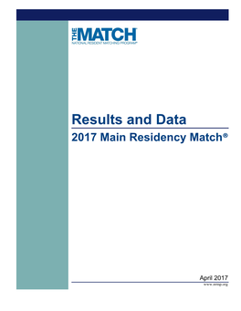 2017 Main Residency Match®