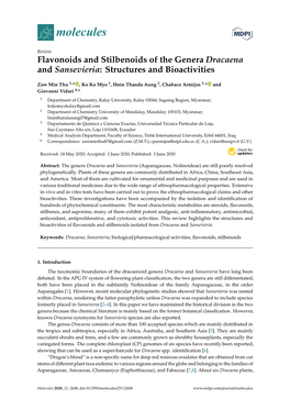 Flavonoids and Stilbenoids of the Genera Dracaena and Sansevieria: Structures and Bioactivities