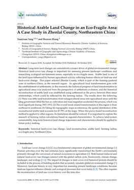 Historical Arable Land Change in an Eco-Fragile Area: a Case Study in Zhenlai County, Northeastern China
