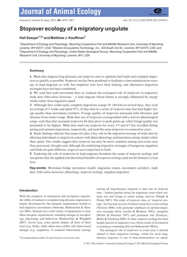 Stopover Ecology of a Migratory Ungulate