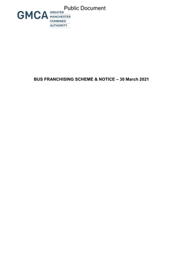 Bus Franchising Scheme and Notice