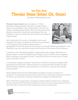 Theodor Seuss Geisel (Dr