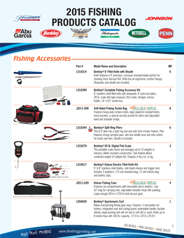 2015 Fishing Products Catalog