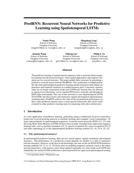 Predrnn: Recurrent Neural Networks for Predictive Learning Using Spatiotemporal Lstms