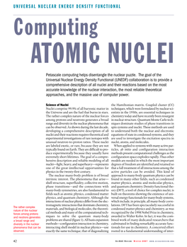 Computing ATOMIC NUCLEI