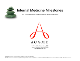 Internal Medicine Milestones