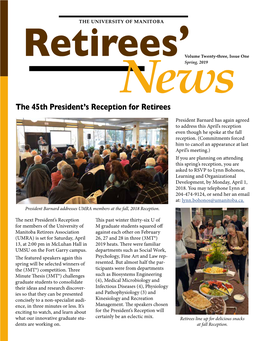 The 45Th President's Reception for Retirees