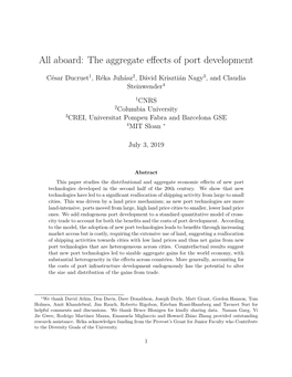 All Aboard: the Aggregate Effects of Port Development