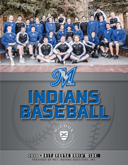 2017 Sports Media Guide Provided by Mcc Indians Boosters, Inc