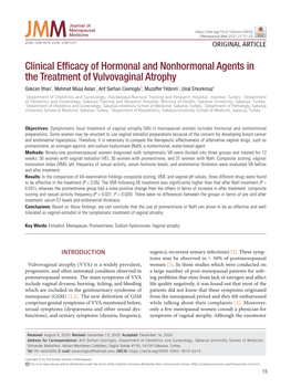 Clinical Efficacy of Hormonal and Nonhormonal Agents in The