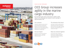 CICE Group Increases Agility in the Marine Cargo Industry