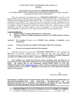 (Er), Kolkata Notice