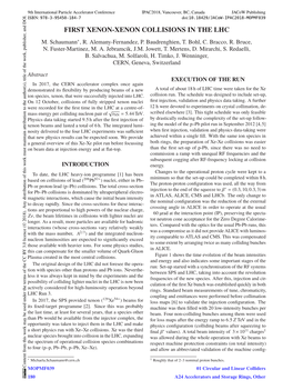 First Xenon-Xenon Collisions in the Lhc