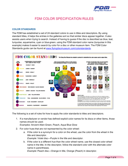 Color Specification Rules