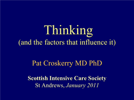 Pat Croskerry MD Phd