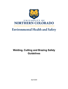 Welding, Cutting and Brazing Safety Guidelines