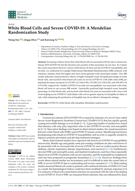 White Blood Cells and Severe COVID-19: a Mendelian Randomization Study