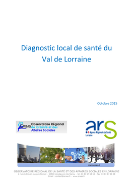 Diagnostic Local De Santé Du Val De Lorraine