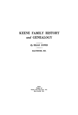 KEENE FAMILY HISTORY and GENEALOGY