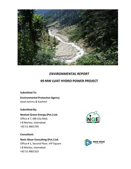 Environmental Report 49 Mw Luat Hydro Power Project
